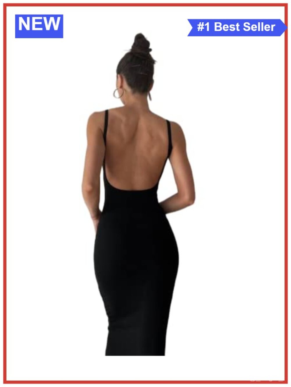 Bodycon Backless Maxi Tank Dress Sleeveless Open Back Long Slit